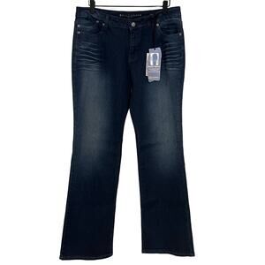 Salt Works Medium Rise Boot Cut Jeans Dark Wash Size 8 New